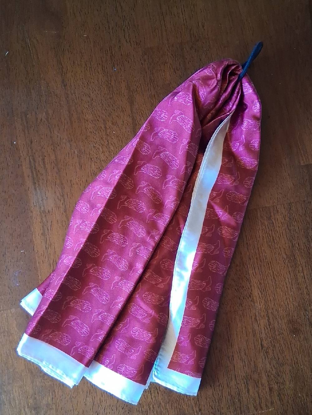 Anthropologie Hair Bandana Tie Boots Print Red